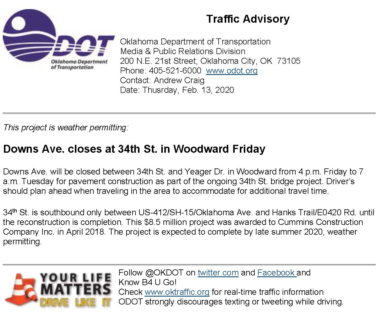 Traffic Advisory